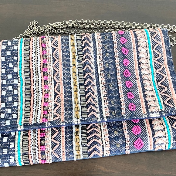 La Sera By Franchi Beaded Crossbody/Clutch - Picture 2 of 6